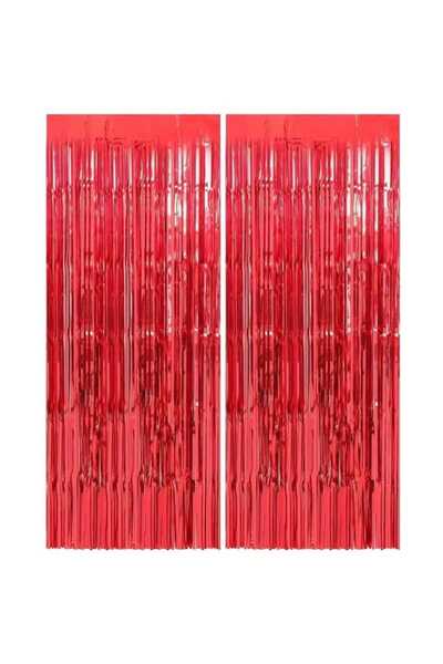 Party and Story Party curtain and decorative backgrounds, red color, one piec...