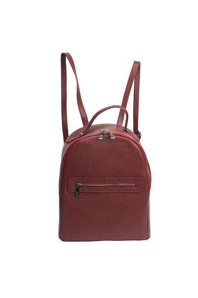 Toro Nero Women's burgundy genuine leather backpack Ayana