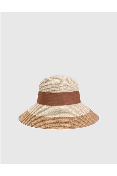İLVİ Nara Straw Tan Women's Beach Hat