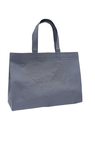 Party and Story Reusable and printable fabric shopping bags, gray, 12 pieces Size(XL)40Ã—50Ã—15CM