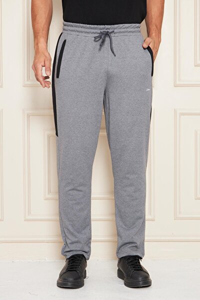 TRENDHİLL Чоловічі спортивні штани з прямими штанинами в смужку з розслабленим кроєм димчастого кольору 6504-F