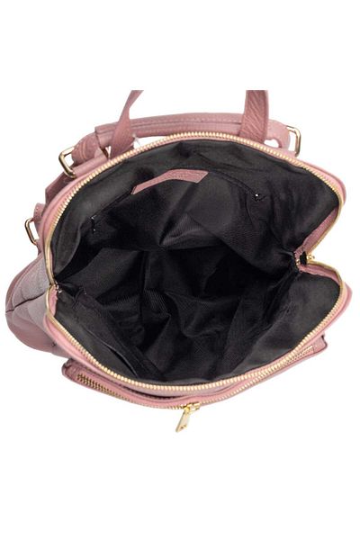 Toro Nero Rucsac roz pentru femei din piele naturală Duality