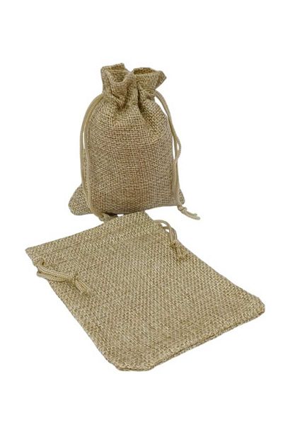 Party and Story Burlap bags for gift distribution, 12 piecesM(9Ã—12CM)M(9Ã—12CM)