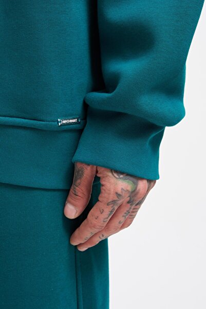 Machinist Men's Oversize Basic Sweatshirt Oil Green