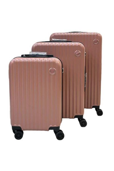 Generic 3-piece travel bag, excellent and shatter-resistant, dark rose gold color