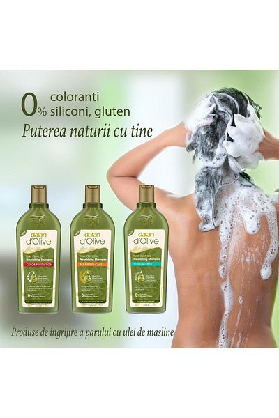 Dalan Șampon volumizant cu ulei de măsline natural D'olive 400 ml