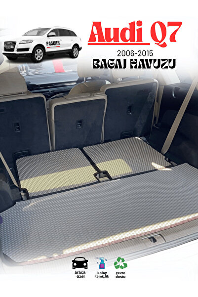 Pascar Oto Paspas Audi Q7 (2006-2015) araca özel yeni nesil bagaj havuzu