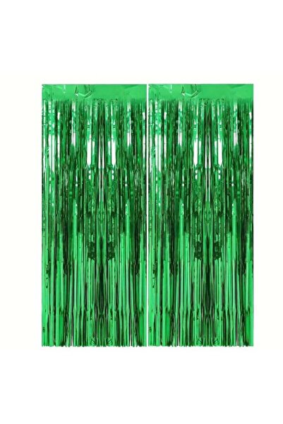 Party and Story Party curtain and decorative backgrounds, green color, one pi...