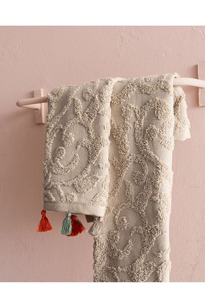 Madame Coco Set de 2 prosoape Giverny 100% bumbac - bej