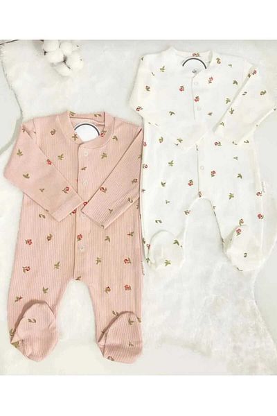 Baby Wings Crispy Floral Girl's Set of 2 Jumpsuits