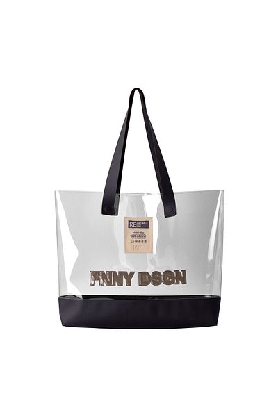 Funny Design 2025 Νέα σεζόν Bulky Beach Bag Διάφανη