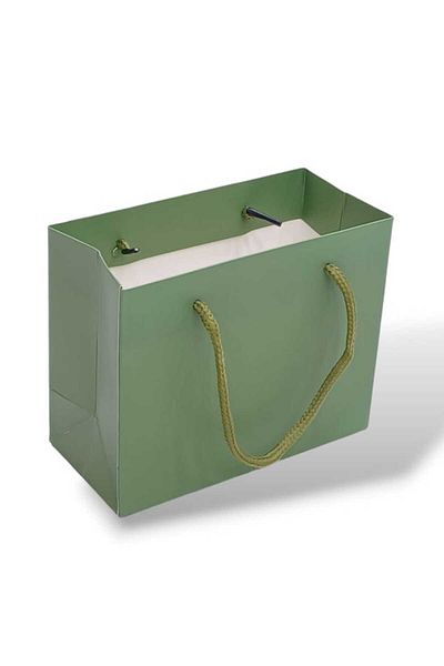 Party and Story Green 6pcs handmade cardboard gift bag Size 12Ã—7Ã—15CM