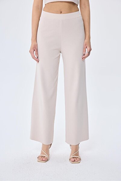 Peraluna Memphis Trouser Women's Relaxed Fit Knitwear Trousers - Stone