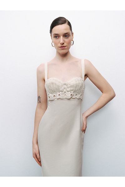 Nocturne Maxi Dress with Embroidery Detail
