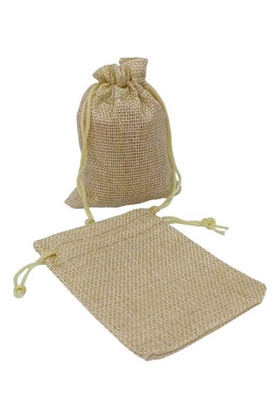 Party and Story Burlap bags for gift distribution, 12 piecesM(9Ã—12CM)