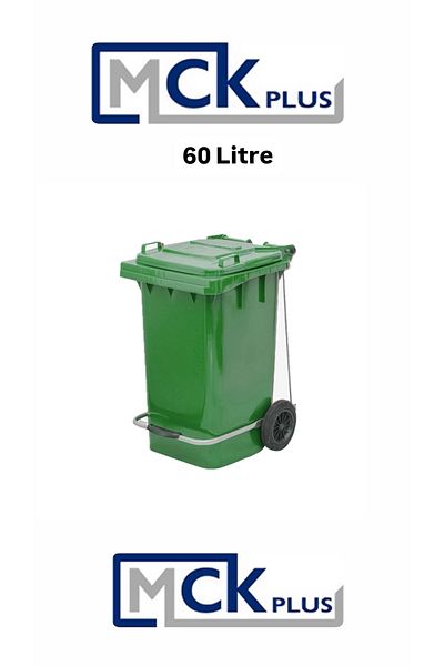 MCK Plus MCK Πλαστικό Πεντάλ Κάδος Απορριμμάτων 60 λίτρων Πλαστικό Δοχείο - Ένα Υλικό Ανθεκτικό στη Θερμότητα