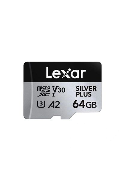 Lexar Lexar 64Gb - 100Mb/S Reading, 205Mb/S Max. Okuma, Silver Plus Microsdxc Uhs-I Flash Card