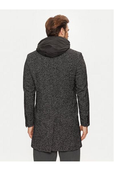 Karl Lagerfeld Mens Wool Coat 455712-544727 Black