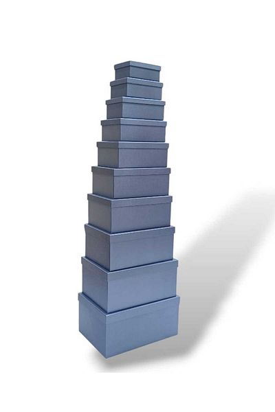 Party and Story A set of gift boxes consisting of 10 pieces of cardboard boxes in a wonderful color