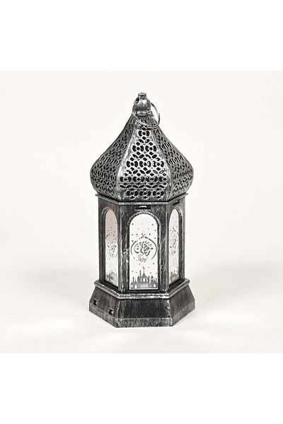 Party and Story Ramadan lantern for home decorations silver 12 pieces