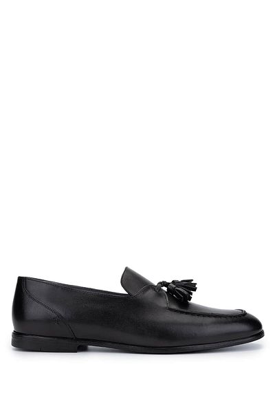 Tamer Tanca Men's Genuine Leather Black Loafer Shoes