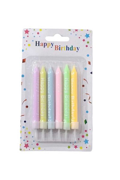 Party and Story Happy birthday candle 6pcs