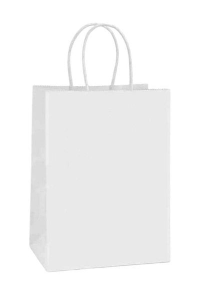 Party and Story White kraft paper gift bags, 12 pieces S (8Ã—16Ã—22CM)