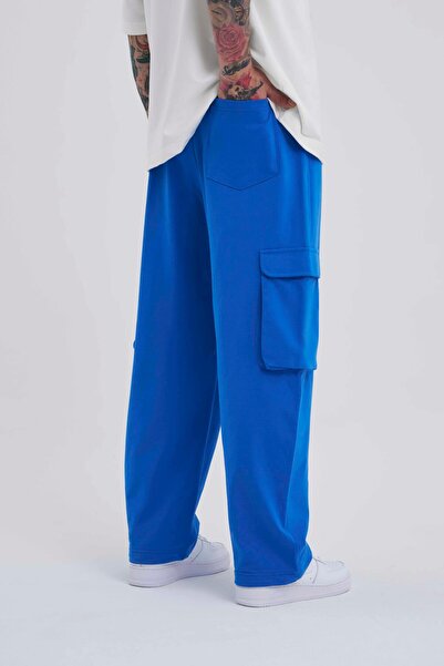 Machinist Oversized Cargo Pockets Φαρδύ αθλητική φόρμα μπλε