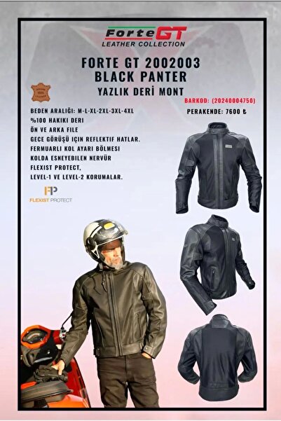 Forte GT 2002003 Black Panther Deri Motosiklet Montu