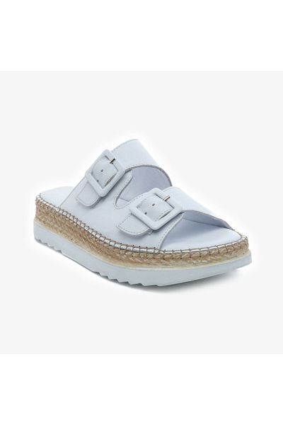 Greyder Papuci albi de damă din piele naturală 5y2tt50757