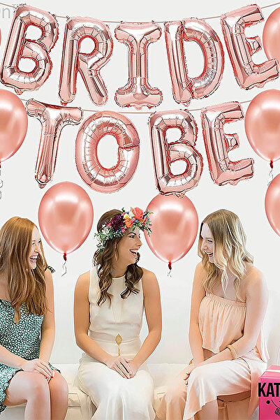Parti dolabı Bride To Be Folyo Balon Seti Bekarlığa Veda Bride Partisi Kalp Folyo Balon Süsleme Rose Gold Büyük