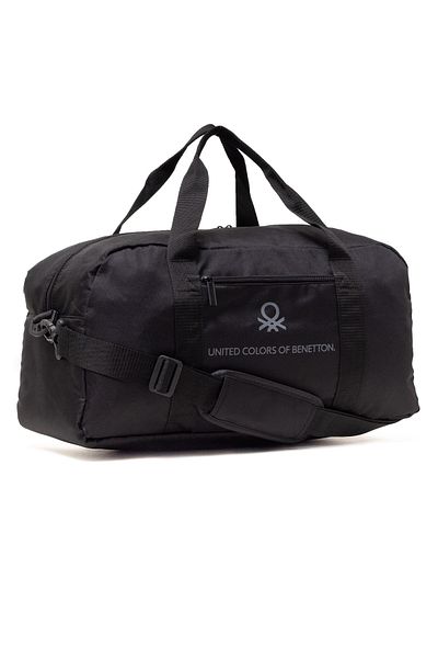 United Colors of Benetton Black Unisex Shoulder Strap Travel Hand Suitcase Sports Bag 21060