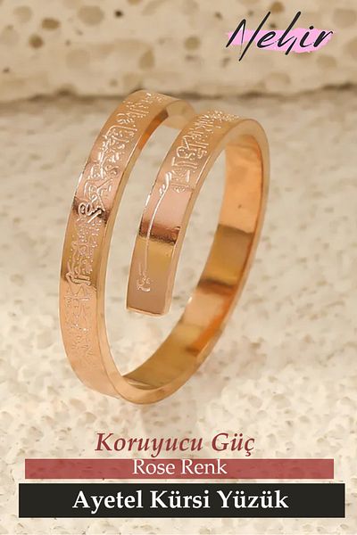 MODA IŞILTISI Ayetel Kursi Ring Stainless Steel Men/Women Ring