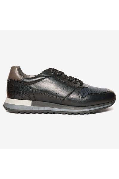 Greyder Men's Black Genuine Leather Sneaker Shoes 4K1Ua16452