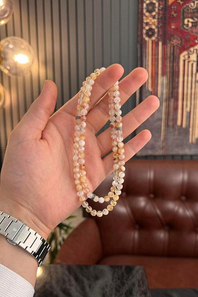 dergah tesbih 99 Citrine Bracelet Prayer Rosary