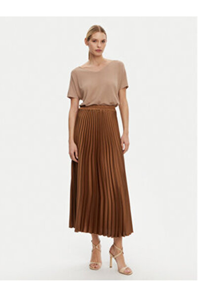 Kontatto Fustă plisată pentru femei kontaktatto SU501C maro