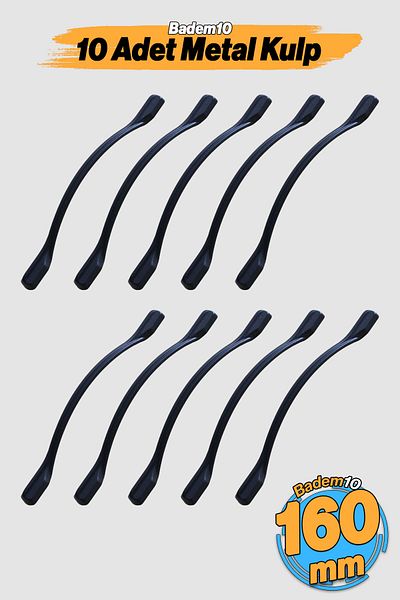 Badem10 Mâner perlat 160 mm 10 buc. Mobilier Bucătărie Dulap Sertar Dulap Mânere Capac Mâner Mâner Metal Negru