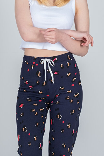 Kyron Kadın Pijama Altı Leopar Desenli / Rahat ve Şık / Farklı Renk Seçenekleriyle