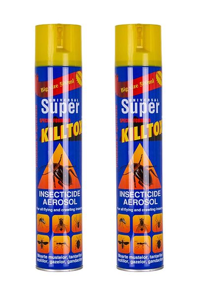 Raid Killtox Insecticide Aerosol, 500ml X2pcs