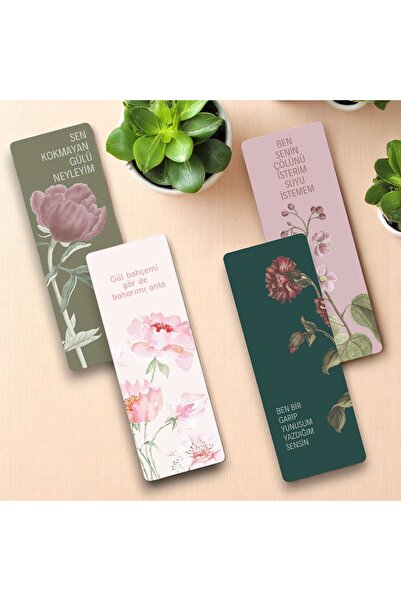 riyaz مجموعة من 4 إشارات مرجعية مزدوجة الجوانب - كرتون سميك، سيلوفان غير لامع...