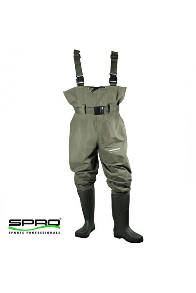 Spro PVC Chest Waders Tulum Çizme – Su Geçirmez, Dayanıklı, Hafif Balıkçı Tulumu