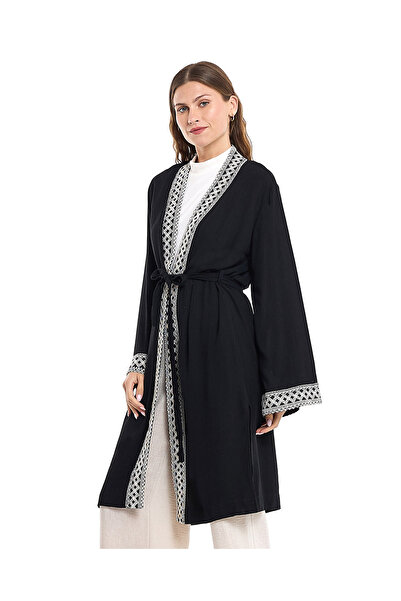 R&B Lace Trim Kimono