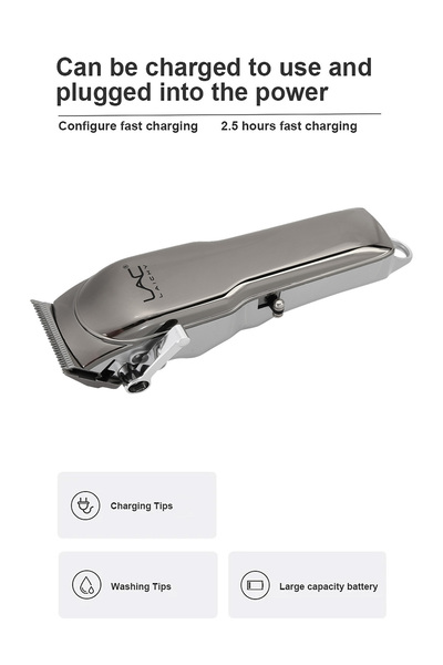 LAC LAICHY Professional Electric Hair Clipper With Men's Hair Trimmer,usb Charging,lcd Display,L-916 Silver