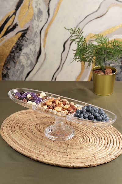 Multiamo Damla Model 3-Section Pedestal Glass Presentation Holder / Handmade