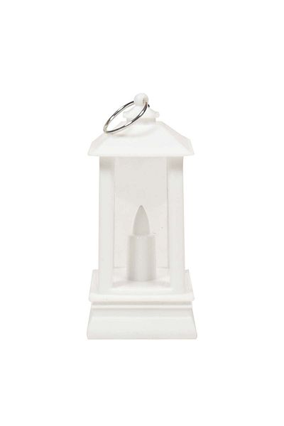 Party and Story Ramadan lantern for home decoration square shape, 4.20 CM*9 CM White 24 pieces