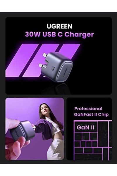 Ugreen Nexode USB C Charger [GaN Tech] 30W Foldable