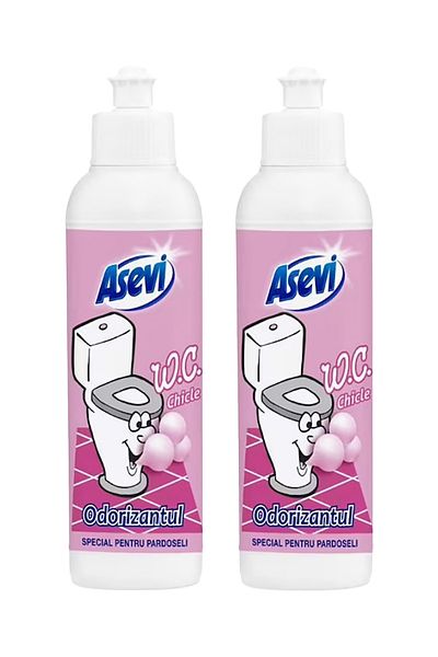 ASEVI Wc Air Freshener, 24h Bubble Gum Chicle, 200 ml X2pcs