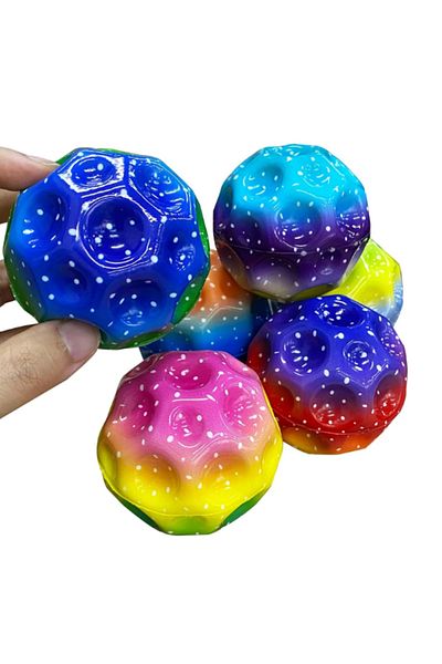 OEM Set of 3 Jumping balls, super space ball, rainbow color, 7 cm
