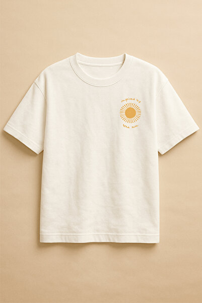 Altair Tr White Color Oversize Inspired by the Sun Sun Printed Unisex T-Shirt...