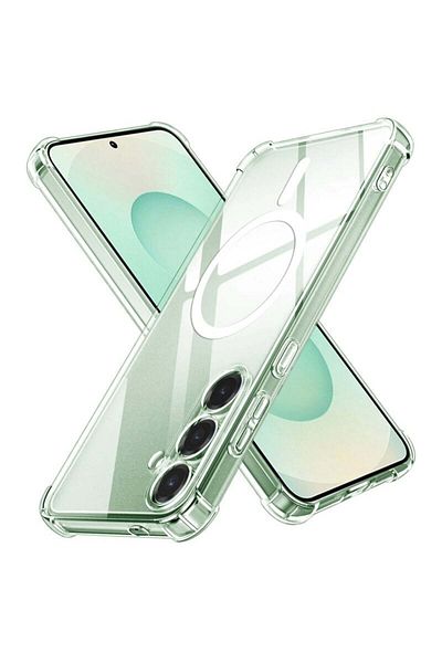 SKYDDAR INNOVATION Case for Samsung Galaxy S25 Plus, Shockproof MagSafe, Transparent, sticker set